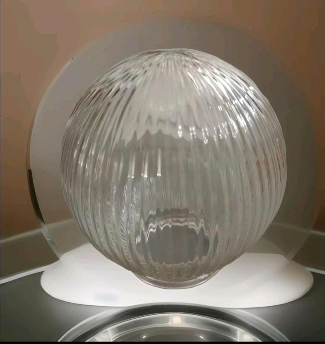 3 Paralumi In Vetro Opaco Bianco Per Ventilatore A Soffitto E Lampade – Ricambio E27, Altezza 13,5cm X Diametro 14,5cm