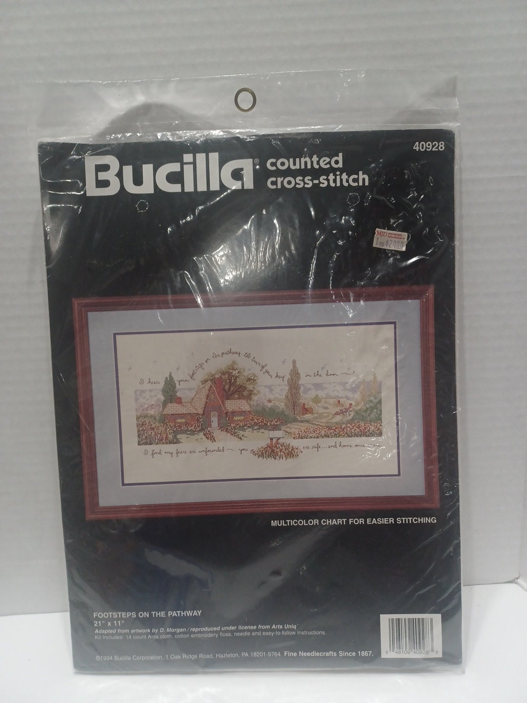 Bucilla Counted Crossstitch Kit, Model 40928, Features a Beautiful