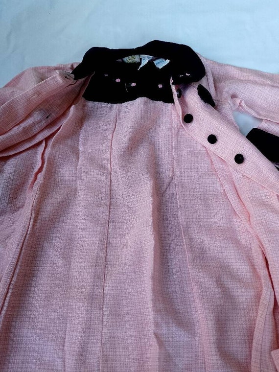 Vintage 2p Little Bitty Girls Black pink Dress Sz… - image 7