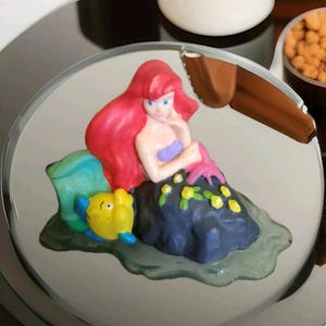 Disney Princess  Rare Ariel, Flounder Figures Vintage Cake Topper Birthday Toy