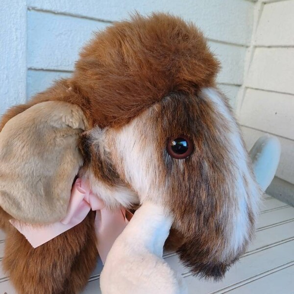 Rare Vintage Woolly Mammoth Plush Lucy's Toys LARGE 20" condition is pre-owned in good condition but have scratches in eye,  please look at