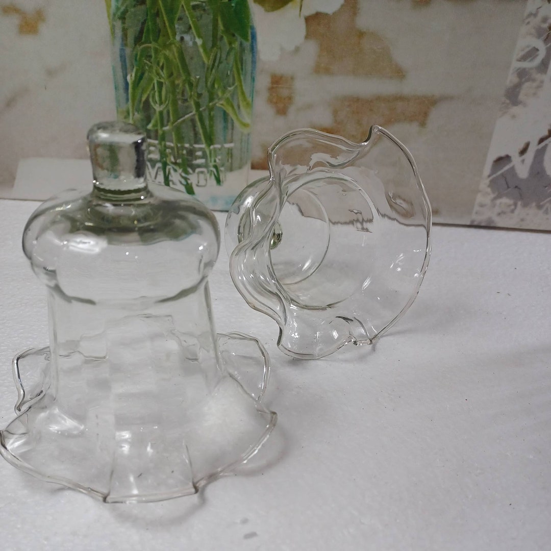 2 Crystal Votive Cups Candle Holders Grommets Homco Home Etsy