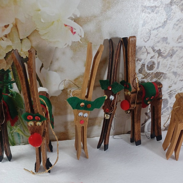 Clothespin Reindeer Etsy