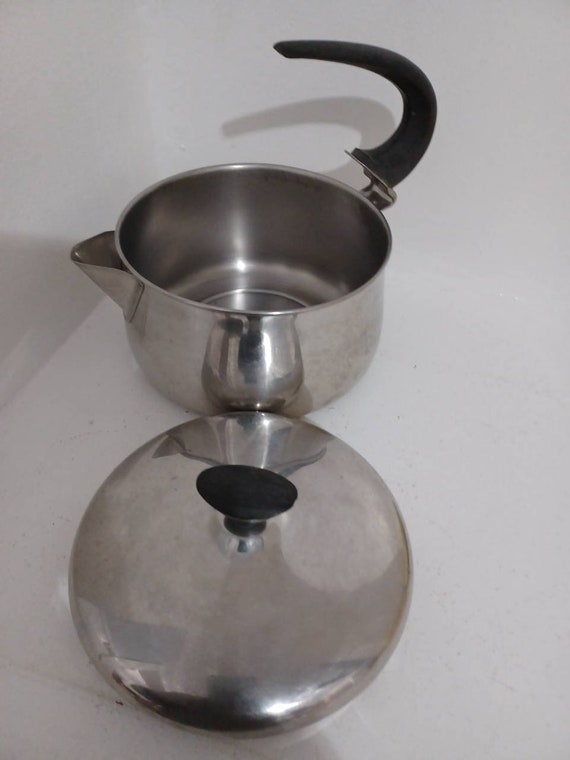 Vintage Stainless Steel Farberware Tea Kettle Stovetop 2 Qt 