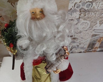 Tree Topper Holiday Workshop Santa Claus 12&quot; Santa Claus Christmas Tree Topper. Condition is pre-owned in good condition but have normal vin