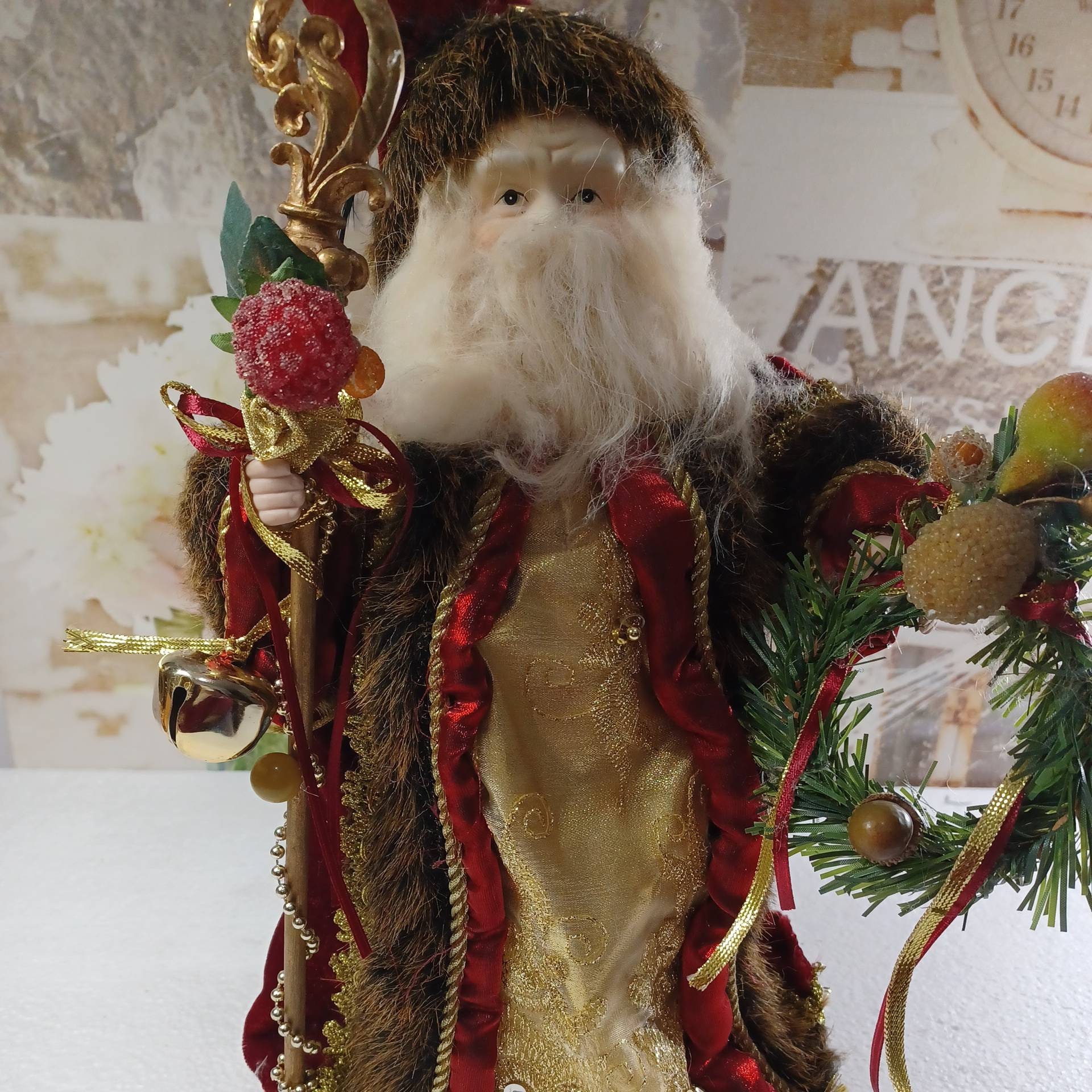 Vintage Christmas Tree Topper/ Table Decor Santa Claus Saint - Etsy