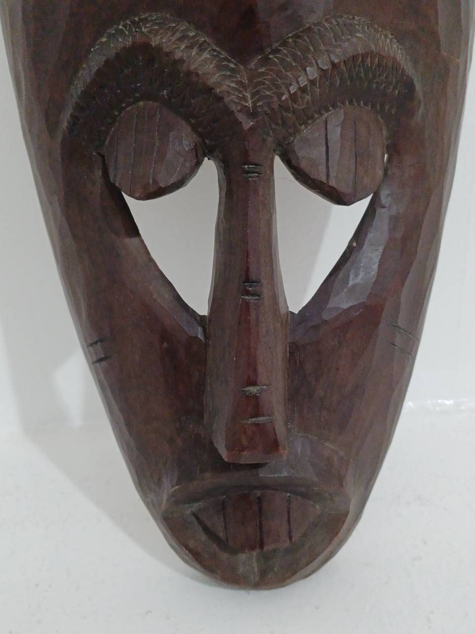 Vintage Large Hand Carved Wood African Tribal Mask Wall Etsy