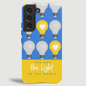 Christian Phone Case You are the Light of the World Bible Verse for Samsung Galaxy S22, Galaxy S21, Galaxy S20, iPhone 14, iPhone 13 +More