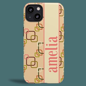 Personalized Retro Phone Case Customize with Your Name for iPhone 13, iPhone 12 Pro, iPhone 11 Pro Max, Samsung Galaxy S22, Google Pixel