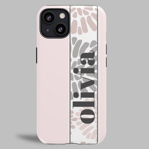 Floral Phone Case Customize with Your Name, iPhone 14, iPhone 13, iPhone 12 Pro, iPhone 11, Samsung Galaxy S22, Samsung Galaxy S21 +More