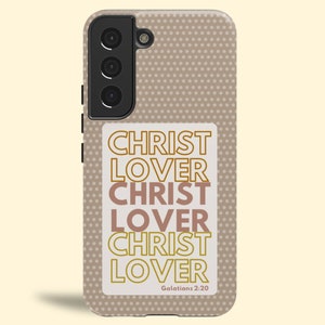 Christian Phone Case Christ Lover Galatians 2:20 Bible Verse for Samsung Galaxy S22, Galaxy S21, iPhone 14, iPhone 13, iPhone 12 +More