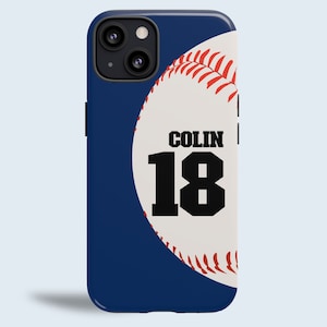 Personalisierte Baseball Handyhülle, perfekt für Baseball Spieler, iPhone 15, iPhone 14, iPhone 13, iPhone 12, Samsung Galaxy S23, Galaxy S22