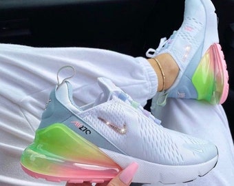 rainbow nike air max shoes | Rainbow Nike Shoes - Etsy