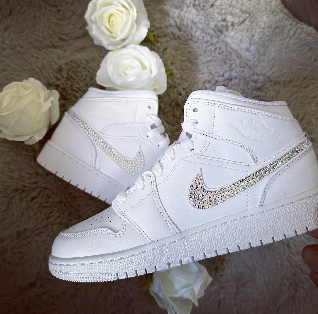 Limited Edition Swarovski Crystal Encrusted Custom Jordan 1 