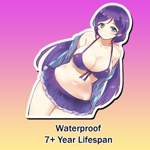 Lewd Ecchi Anime Waifu Sticker | Waterproof | Vinyl | Holographic | Magnetic | Glow in the Dark