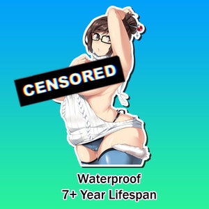 Overwatch - Mei Lewd Ecchi Anime Waifu Sticker | Waterproof | Vinyl | Holographic | Magnetic | Glow in the Dark