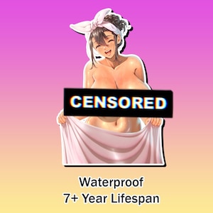 Lewd Ecchi Anime Waifu Sticker | Waterproof | Vinyl | Holographic | Magnetic | Glow in the Dark