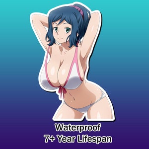 Lewd Ecchi Anime Waifu Sticker | Waterproof | Vinyl | Holographic | Magnetic | Glow in the Dark