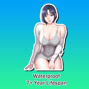 Lewd Ecchi Anime Waifu Sticker | Waterproof | Vinyl | Holographic | Magnetic | Glow in the Dark