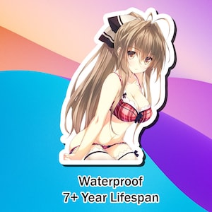 Lewd Ecchi Anime Waifu Sticker | Waterproof | Vinyl | Holographic | Magnetic | Glow in the Dark