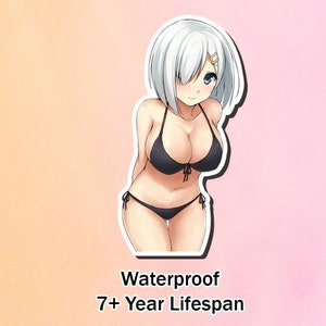 Lewd Ecchi Anime Waifu Sticker | Waterproof | Vinyl | Holographic | Magnetic | Glow in the Dark