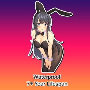 Lewd Ecchi Anime Waifu Sticker | Waterproof | Vinyl | Holographic | Magnetic | Glow in the Dark