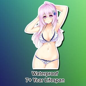 Lewd Ecchi Anime Waifu Sticker | Waterproof | Vinyl | Holographic | Magnetic | Glow in the Dark
