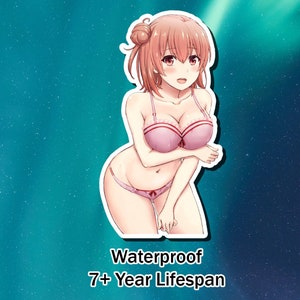 Lewd Ecchi Anime Waifu Sticker | Waterproof | Vinyl | Holographic | Magnetic | Glow in the Dark