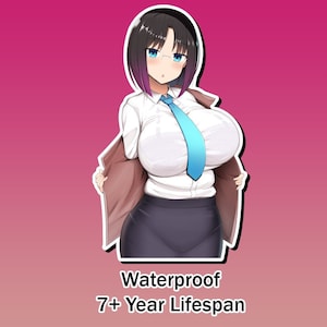 Lewd Ecchi Anime Waifu Sticker | Waterproof | Vinyl | Holographic | Magnetic | Glow in the Dark