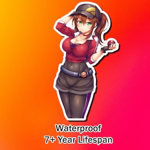 Lewd Ecchi Anime Waifu Sticker | Waterproof | Vinyl | Holographic | Magnetic | Glow in the Dark