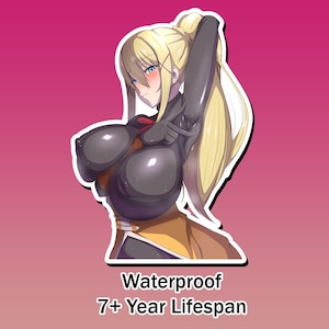 Lewd Ecchi Anime Waifu Sticker | Waterproof | Vinyl | Holographic | Magnetic | Glow in the Dark