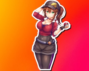 Lewd Ecchi Anime Waifu Sticker | Waterproof | Vinyl | Holographic | Magnetic | Glow in the Dark