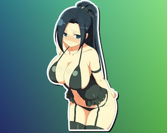 Lewd Ecchi Anime Waifu Sticker | Waterproof | Vinyl | Holographic | Magnetic | Glow in the Dark