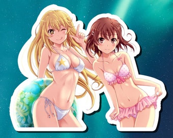 Lewd Ecchi Anime Waifu Sticker | Waterproof | Vinyl | Holographic | Magnetic | Glow in the Dark