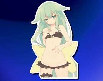 Lewd Ecchi Anime Waifu Sticker | Waterproof | Vinyl | Holographic | Magnetic | Glow in the Dark