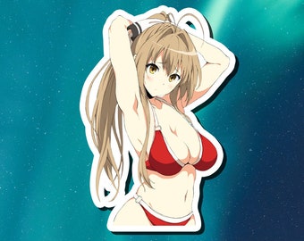 Lewd Ecchi Anime Waifu Sticker | Waterproof | Vinyl | Holographic | Magnetic | Glow in the Dark