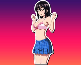 Lewd Ecchi Anime Waifu Sticker | Waterproof | Vinyl | Holographic | Magnetic | Glow in the Dark