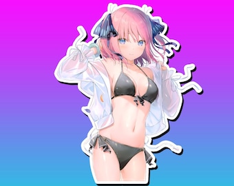 Lewd Ecchi Anime Waifu Sticker | Waterproof | Vinyl | Holographic | Magnetic | Glow in the Dark