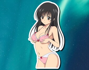 Lewd Ecchi Anime Waifu Sticker | Waterproof | Vinyl | Holographic | Magnetic | Glow in the Dark