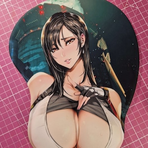 Tappetino per mouse 3D Ecchi Lewd Oppai - Tifa Final Fantasy 7 (FF7)