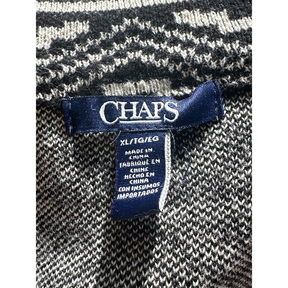 Chaps Southwest Print Sweater Vest Monochrome XL - image 6