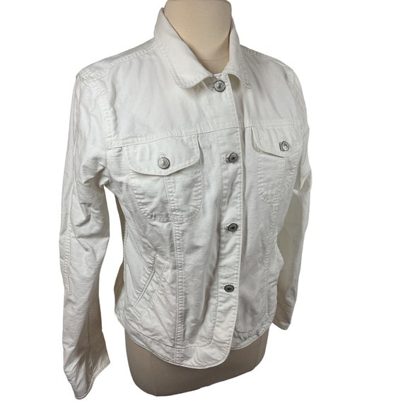 Vintage Classic Gap White Collared Jean Jacket siz