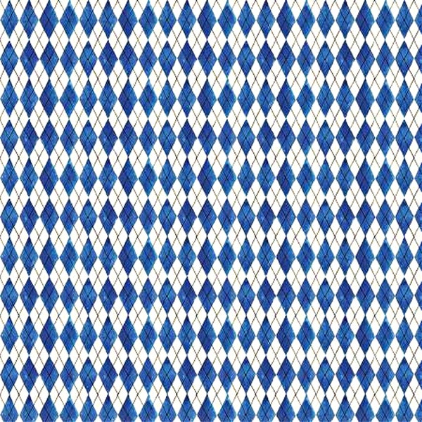 Blue Diamond Cotton Fabric, P&B Textiles Fruit Stand Diamonds Blue, 100% Cotton, Sold by the Half Yard
