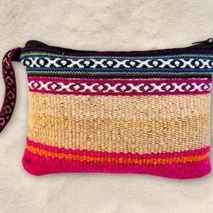 Andean Textile clutch| Peruvian Pouch| Boho bag| Makeup bag| Cosmetic bag| Toiletry bag| Cable Pouch| Jewelry pouch| Travel Pouch