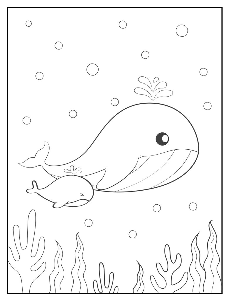 Children's Animal Themed Coloring Book - Etsy