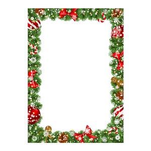 Christmas Page Border | Festive A4 Printable Stationery (Digital Download)