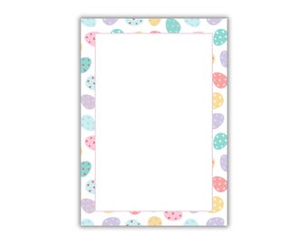 Easter Page Border PNG A4 & US Letter Size | Easter Eggs, Bunnies, Chicks - Printable Border Design | Crafts, Invitations, and Stationery