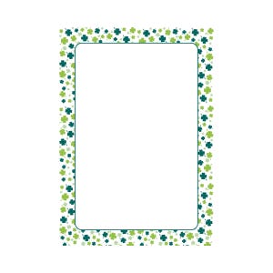 Bordo PDF A4 stampabile per il giorno di San Patrizio / Cornice digitale stampabile irlandese / Design trifoglio e celtico per lettere, inviti, biglietti, artigianato
