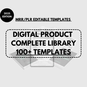 Bundel met 100+ canva bewerkbare sjablonen: MMR/PLR digitale productbibliotheek