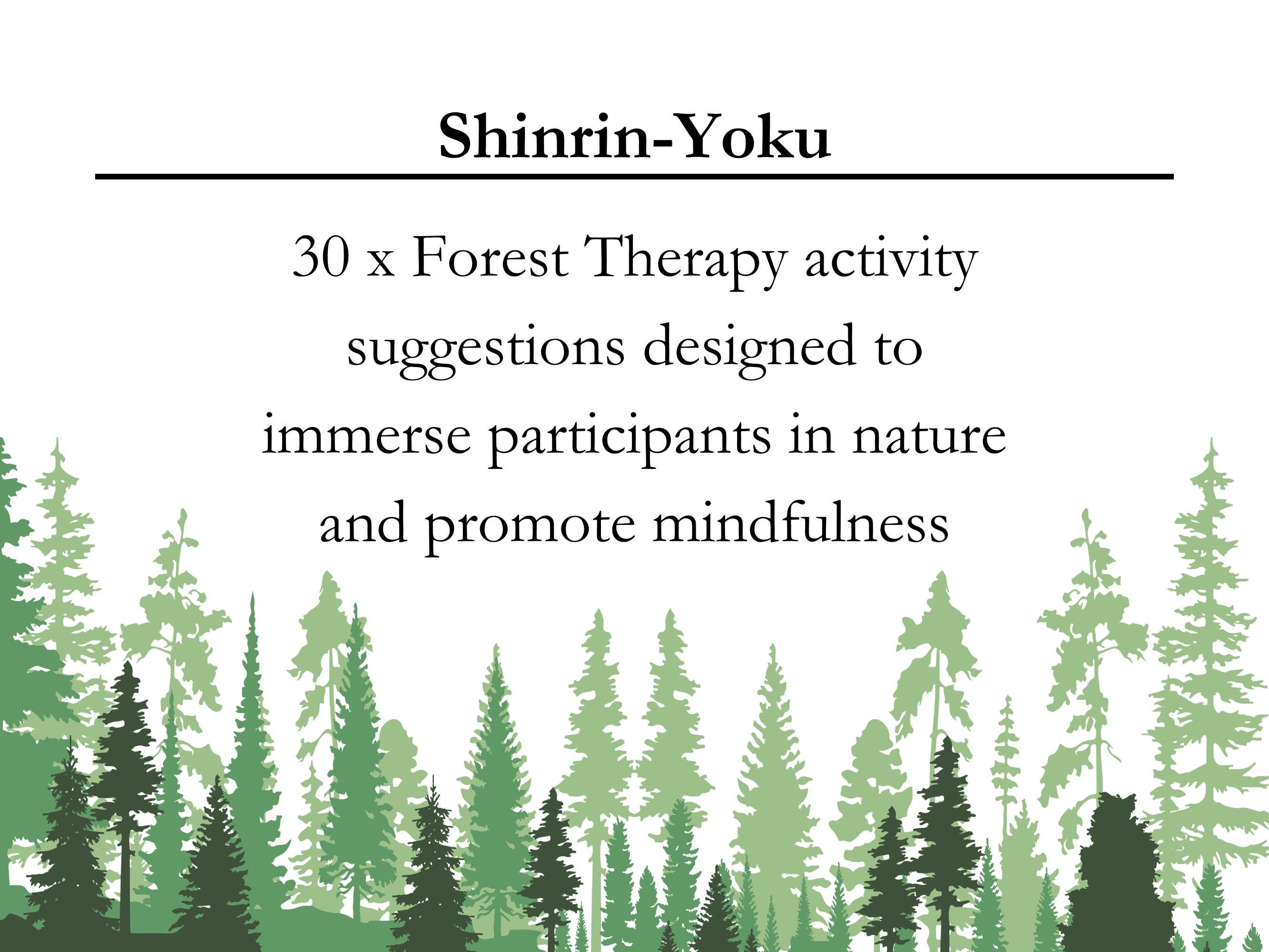 Shinrin-Yoku Forest Bathing | Therapeutic Woodland Activity Cards | Forest Therapy Invitations | Outdoor Mindfulness Woods & Natural Therapy